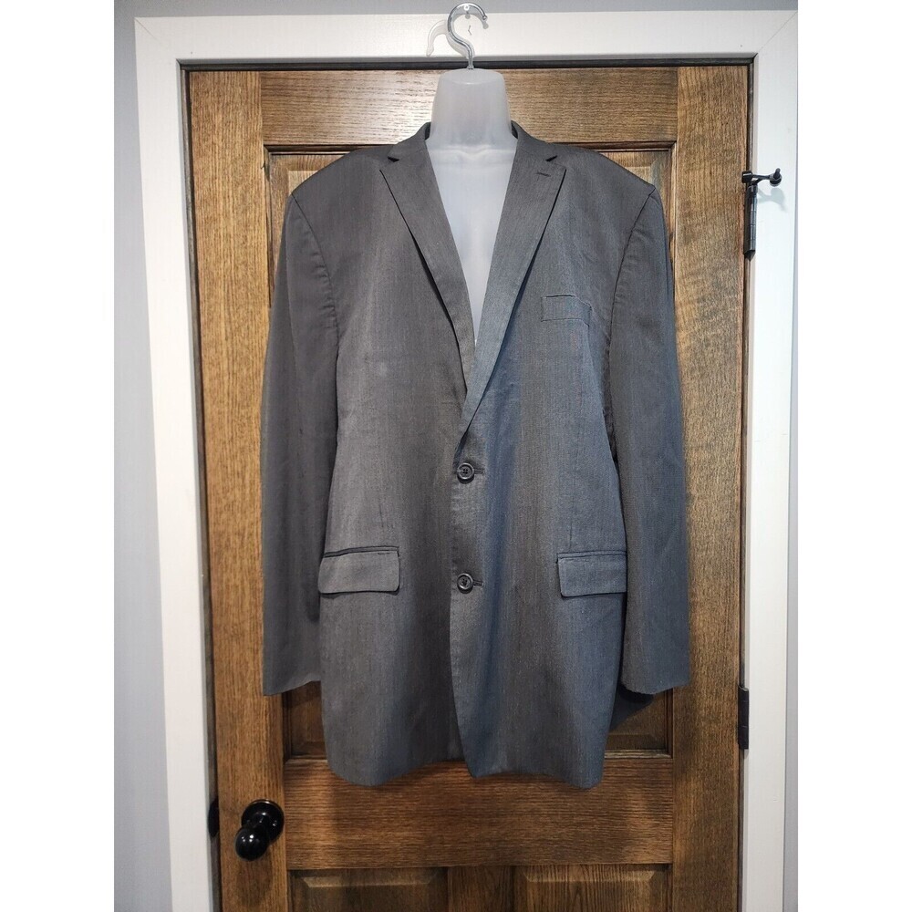 Michael Kors Mens Two Button GrayvBlazer Poly Blend Sport Jacket Size 50L